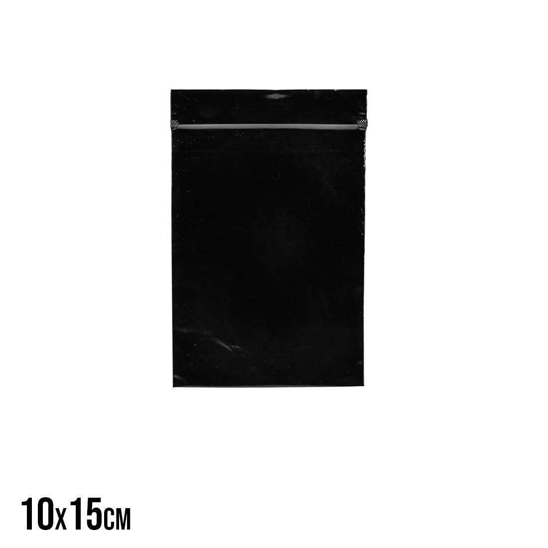 SACHET ZIP NOIR 10 x 15 CM