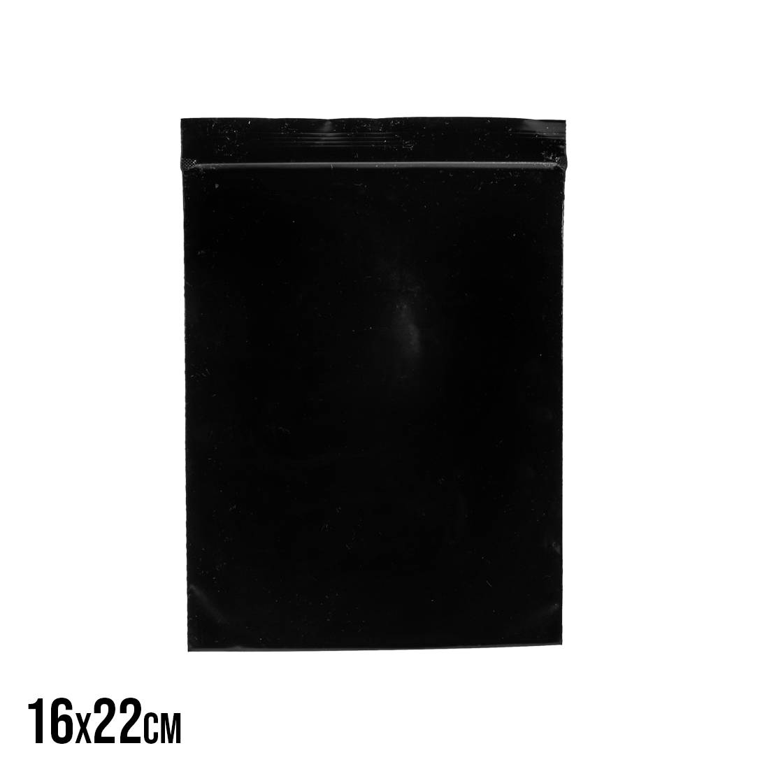 SACHET ZIP NOIR 16 X 22 CM 