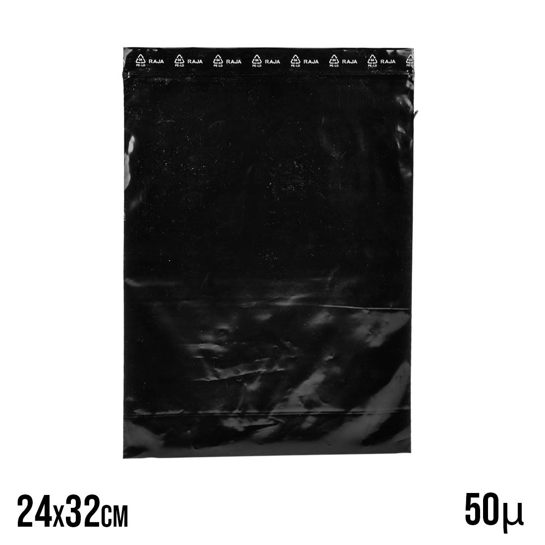 SACHET ZIP NOIR 24 X 32 CM