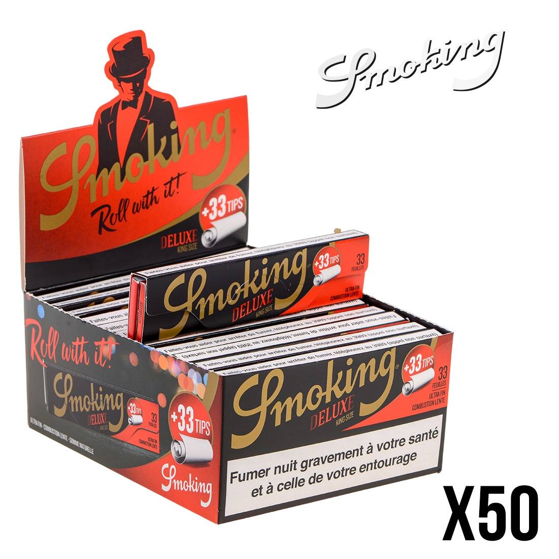 SMOKING DELUXE SLIM + TIPS X24