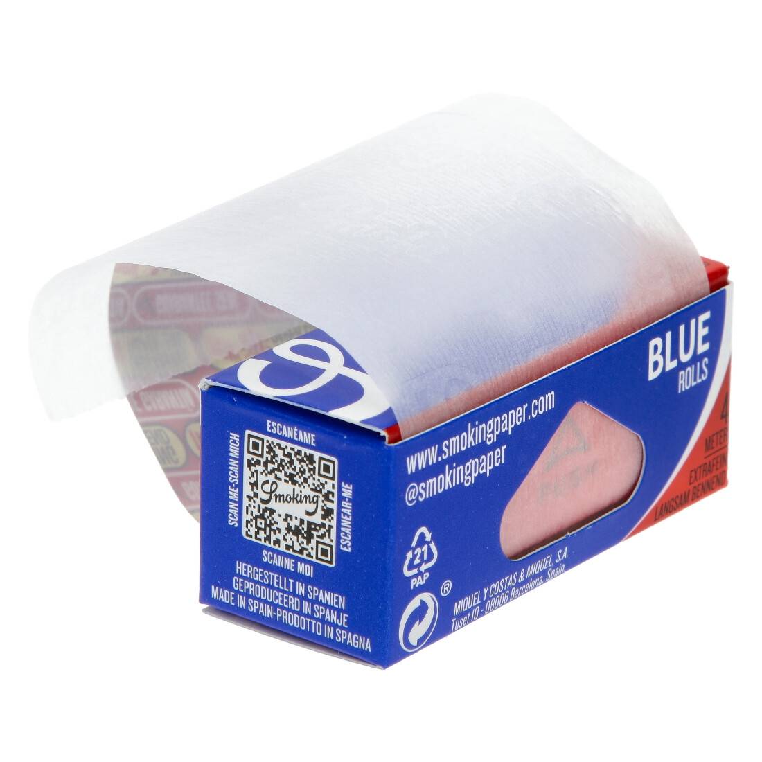 Rouleau de 25 jetons de poker Suited | Bleu | ABS Insert Metal 11,5g