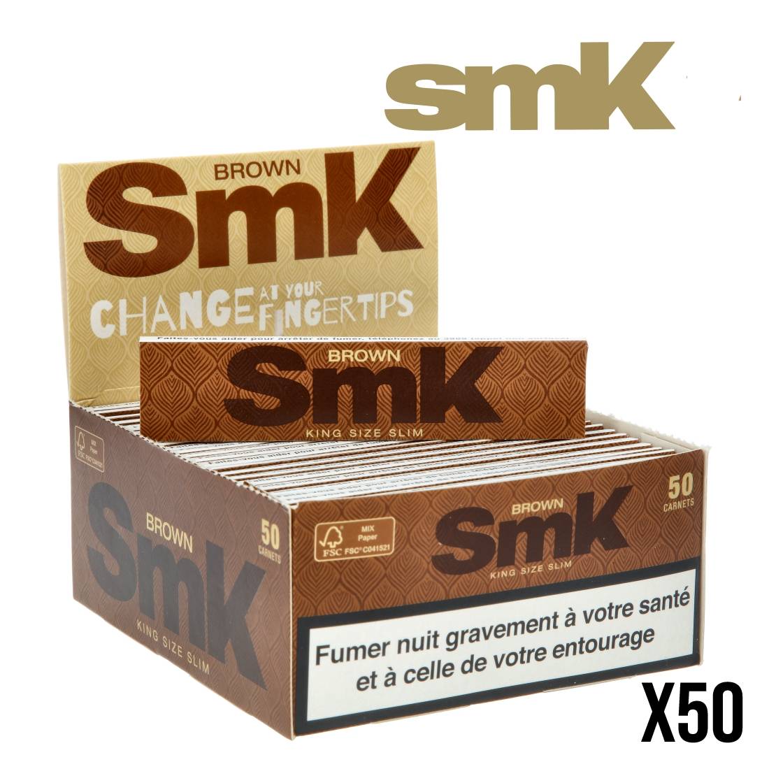SMOKING SMK SLIM BROWN X50