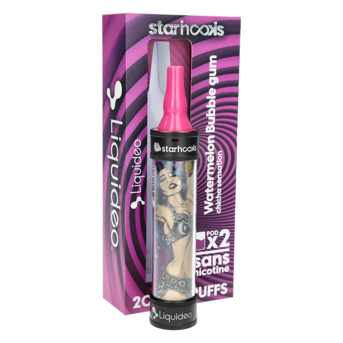 Kit Starhooks Chicha Sensation Watermelon Bubble Gum par Liquideo
