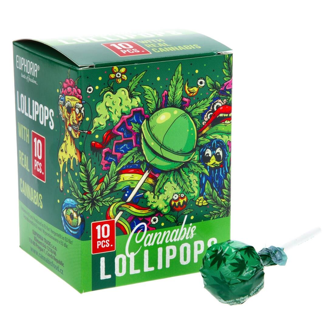 SUCETTE EUPHORIA CANNABIS LOLLIPOPS PAR 10