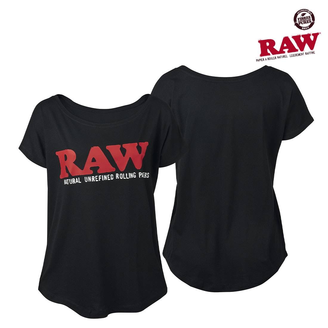 T-SHIRT RAW LOGO GIRL BLACK