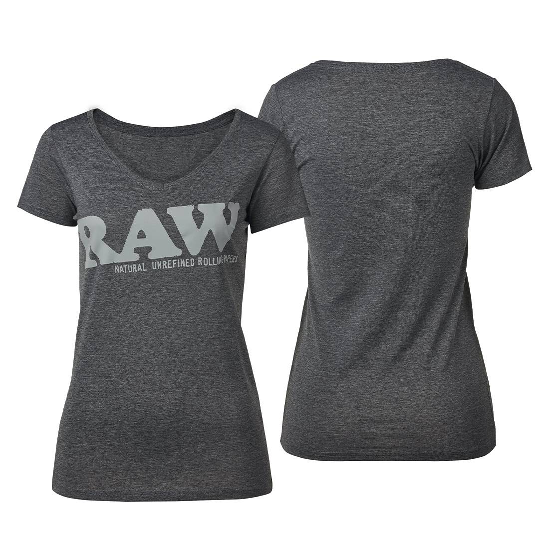 T-SHIRT RAW LOGO GIRL GREY
