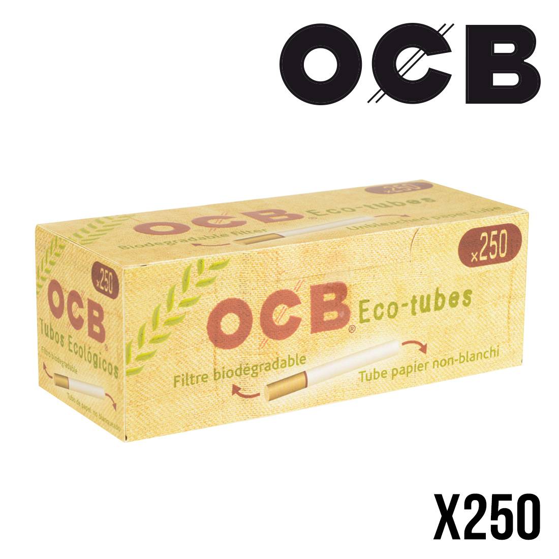 TUBE A CIGARETTE OCB 250 NON BLANCHIS