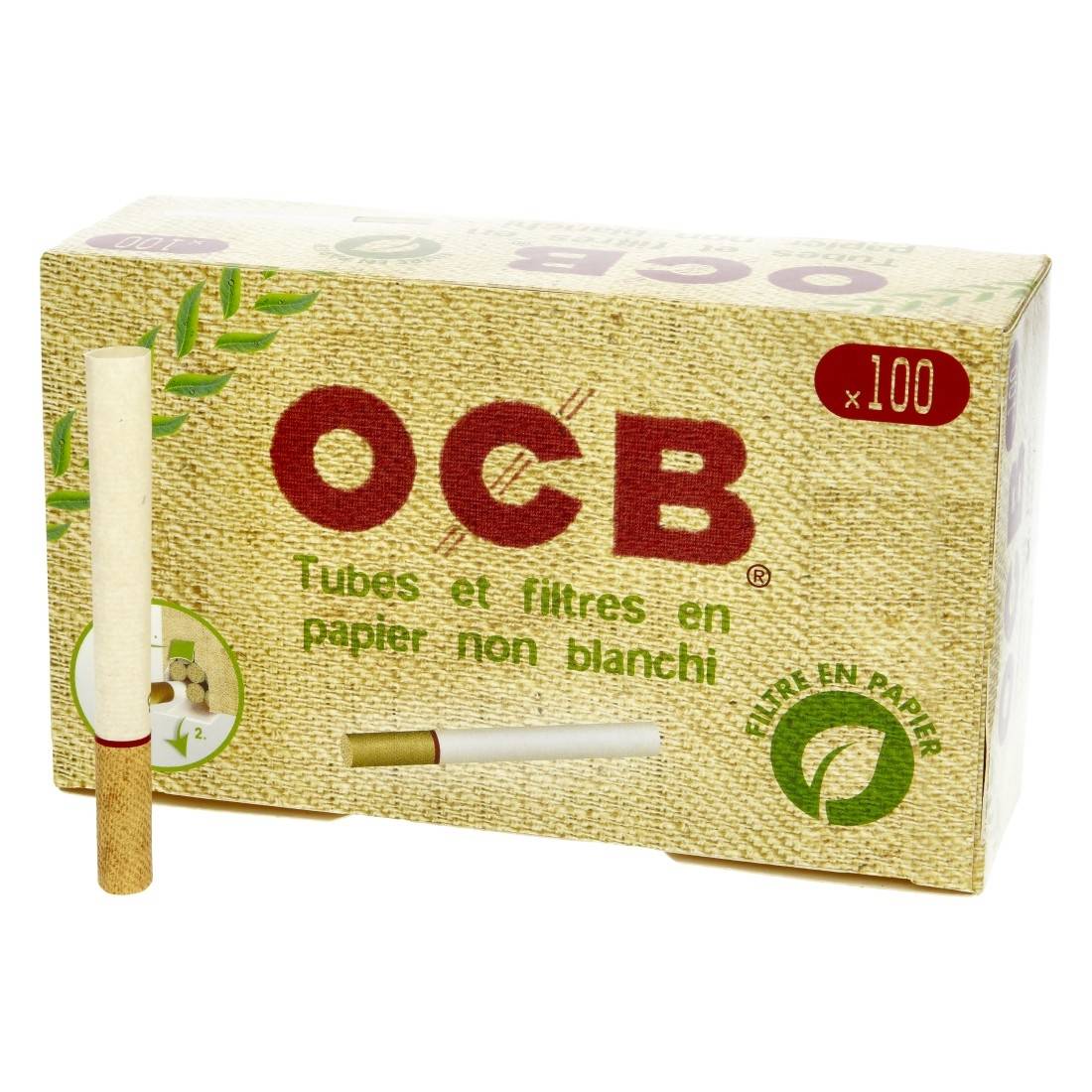 TUBE À CIGARETTE OCB 100 NON BLANCHIS
