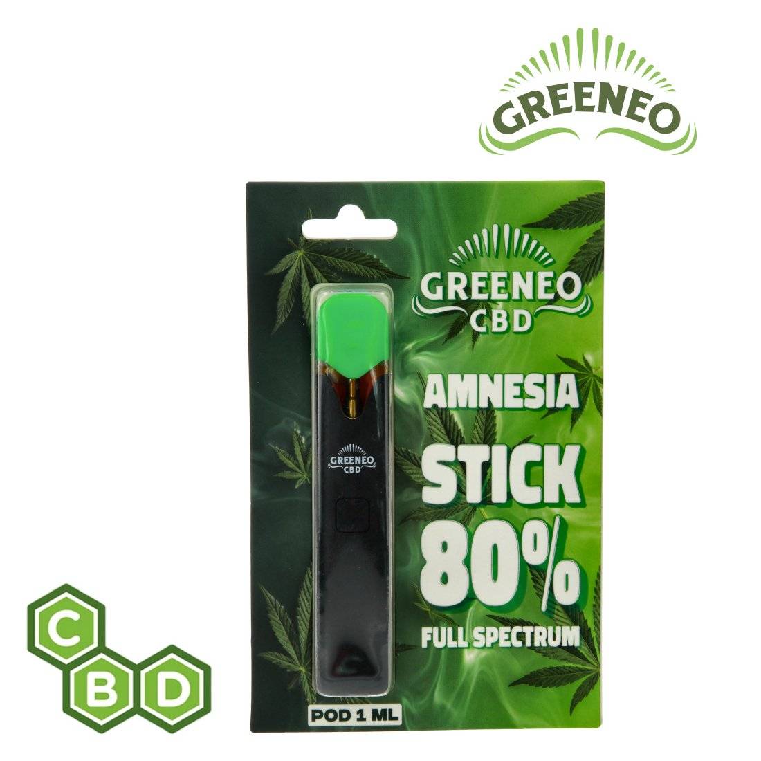 VAPE PEN STICK AMNESIA 1ML 80% GREENEO