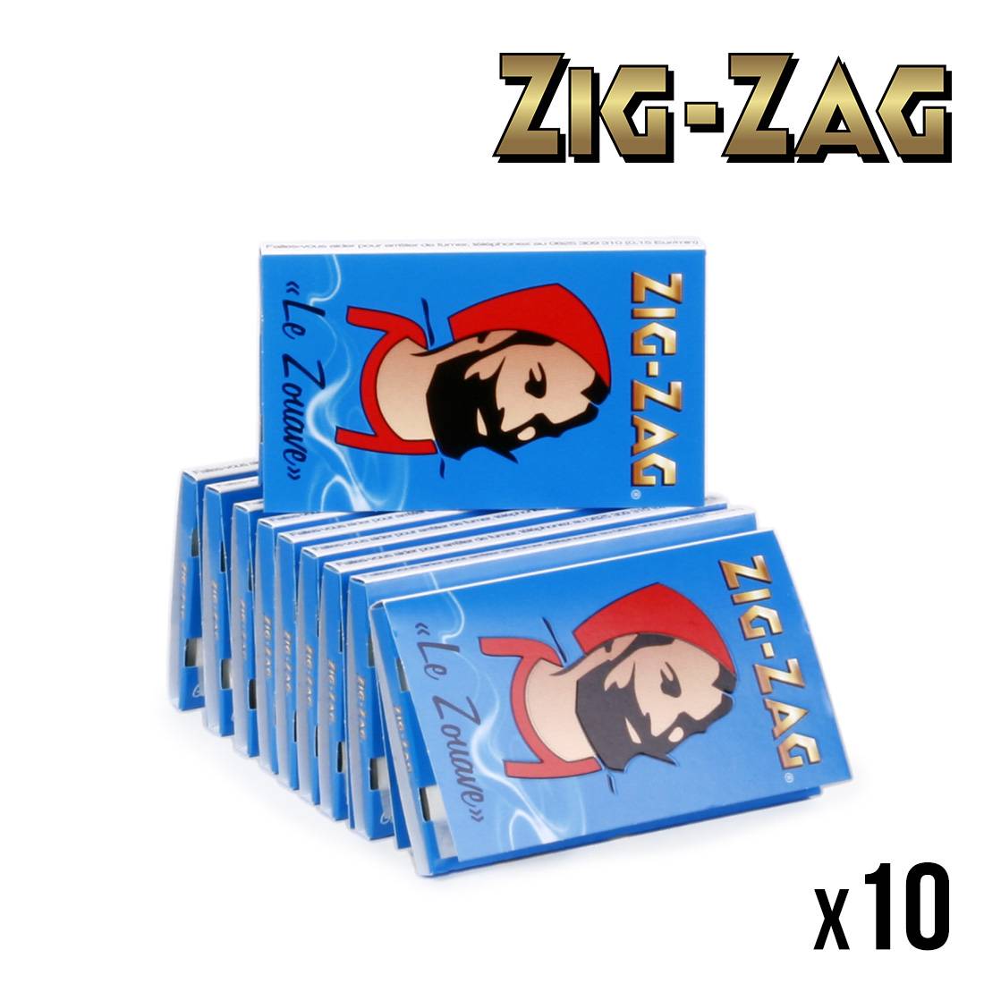 ZIG ZAG LE ZOUAVE BLEU X10