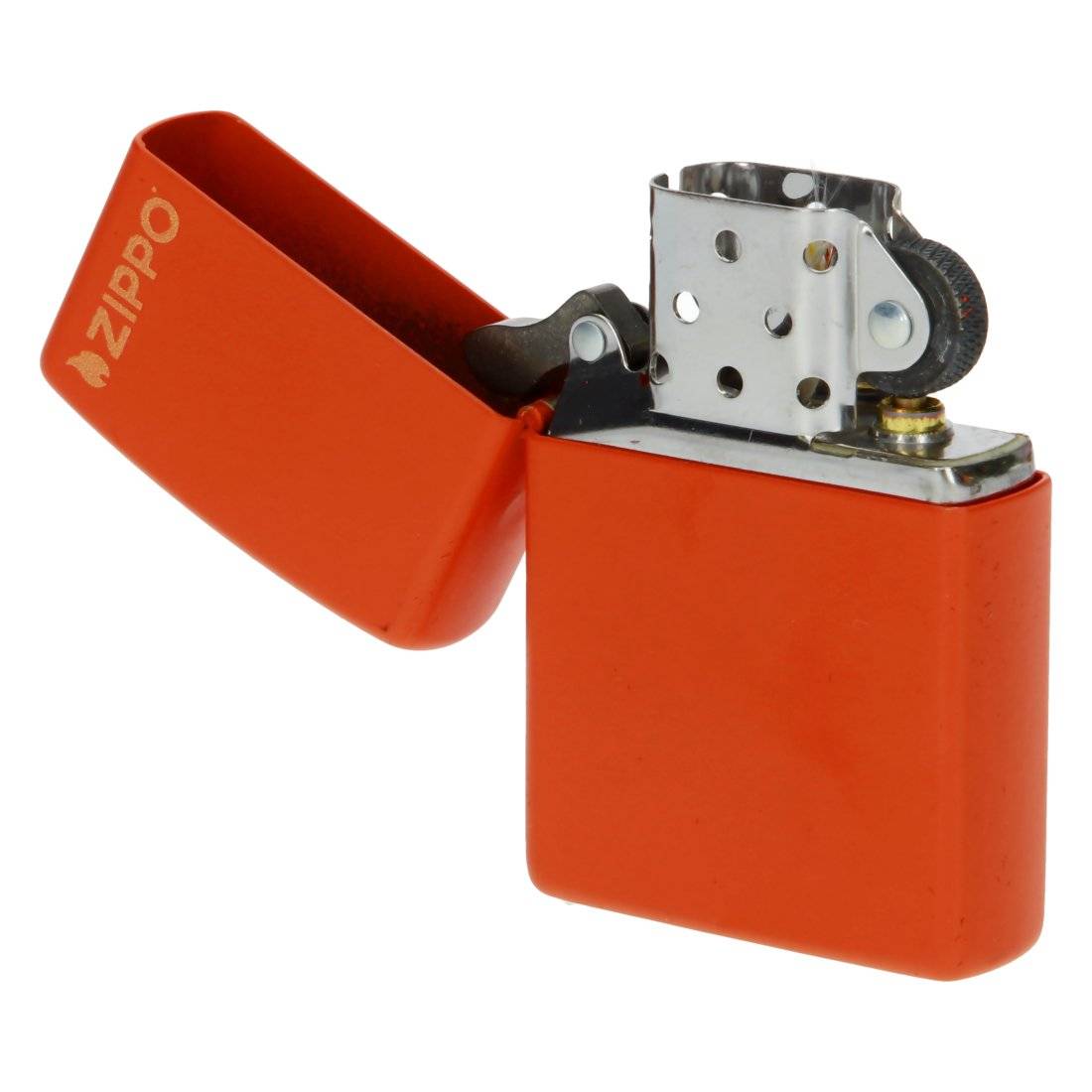 Briquet Zippo Orange Matte with Logo