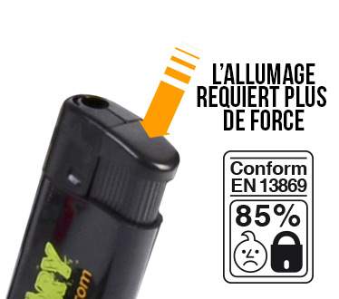 le système de sécurité enfant pour les briquets électronique